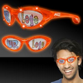 Custom Orange LED Billboard Sunglasses